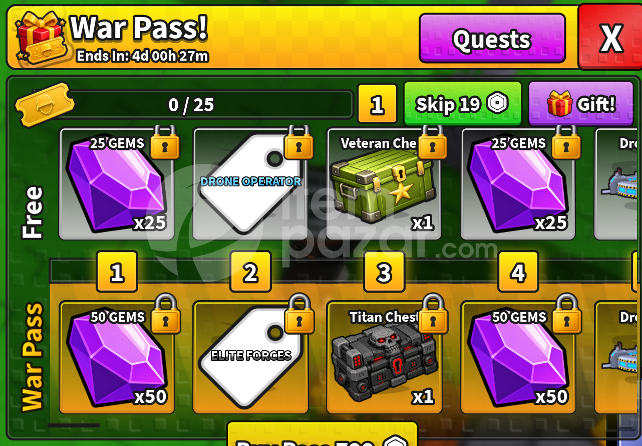 Mini War War Pass