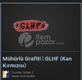 Mühürlü Grafiti | GLHF (Kan Kırmızısı)