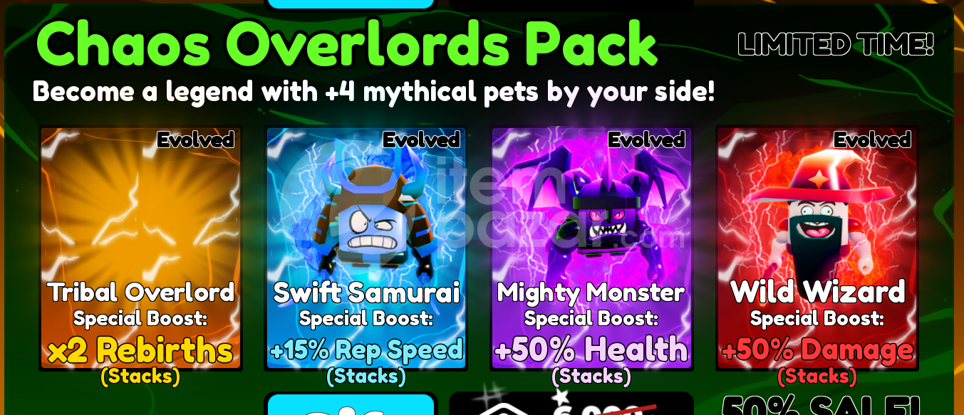 Muscle Legends Chaos Overlords Pack