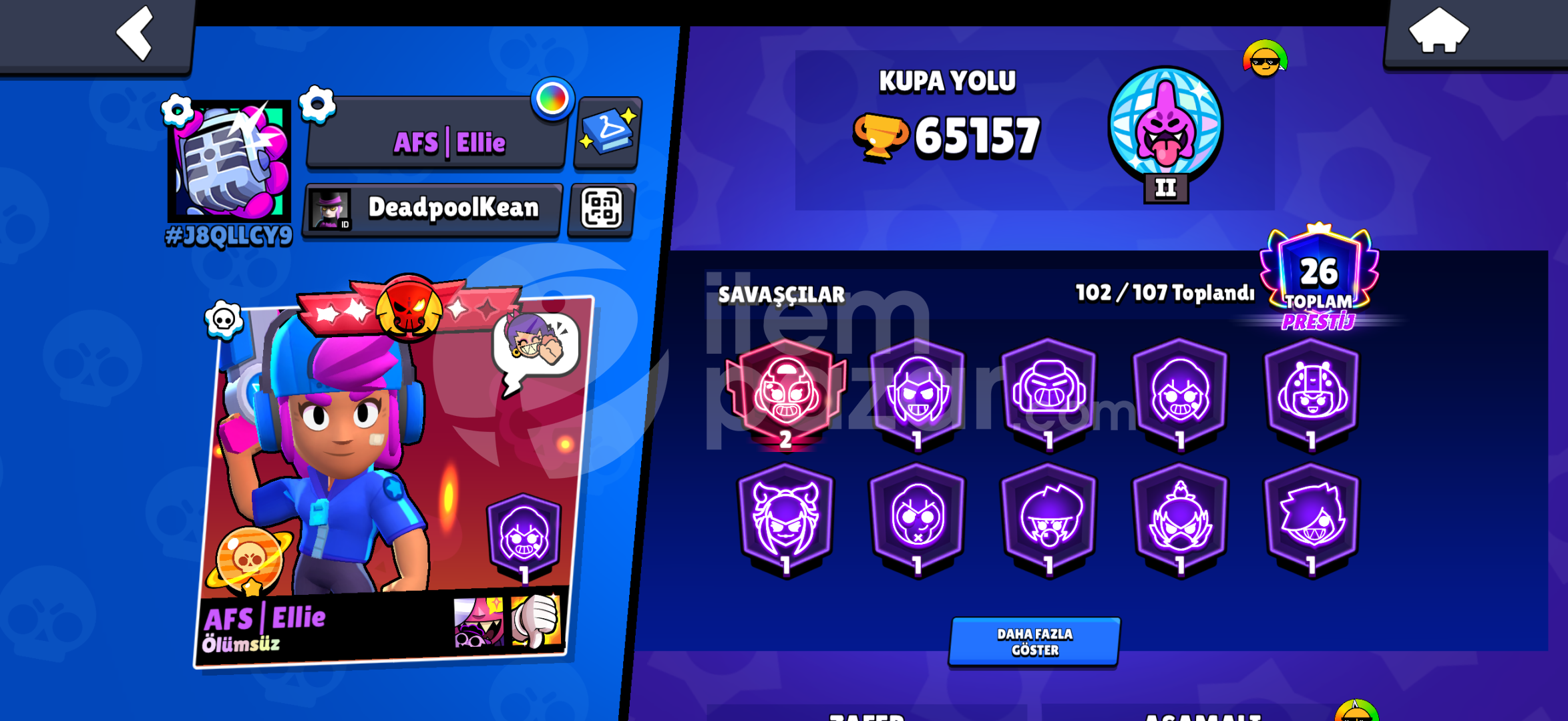 Nadir dolusu brawl stars hesap !!!