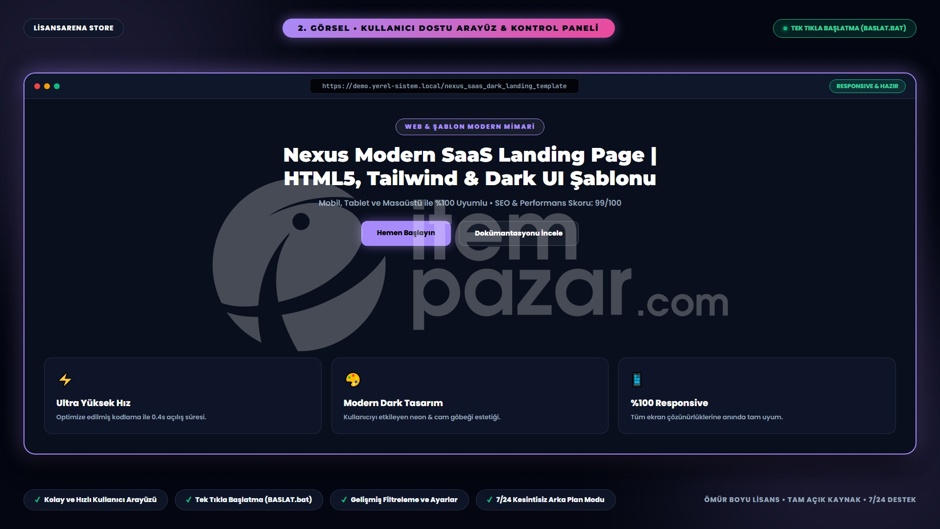 Nexus Modern SaaS Landing Page - HTML5, Tailwi