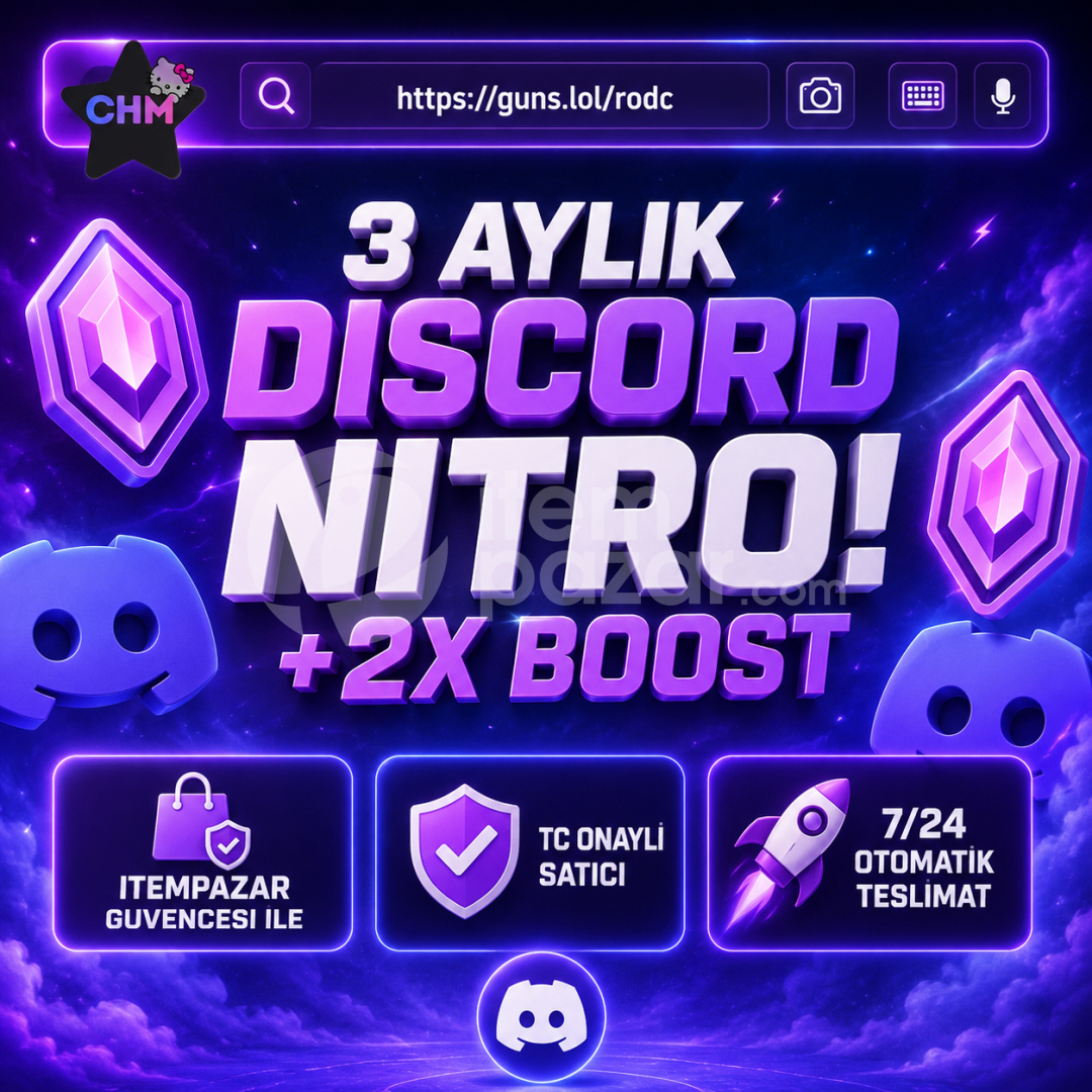 ⭐ORİJİNAL VE GARANTİLİ⭐3 AYLIK 2X BOOST NITRO !