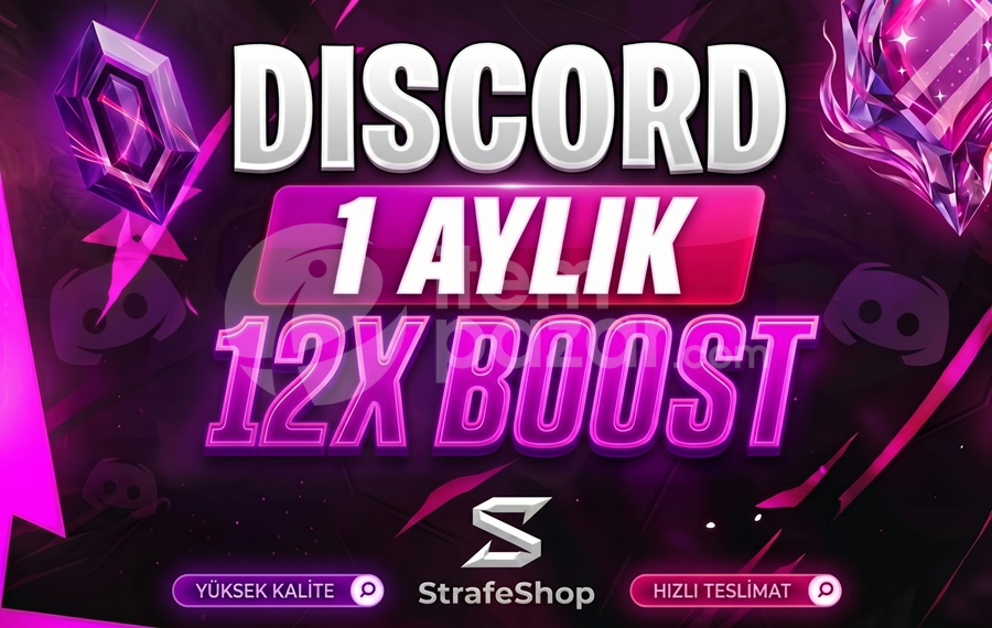 [OTO+BOTSUZ] DİSCORD 1 AYLIK 12X BOOST⭐️