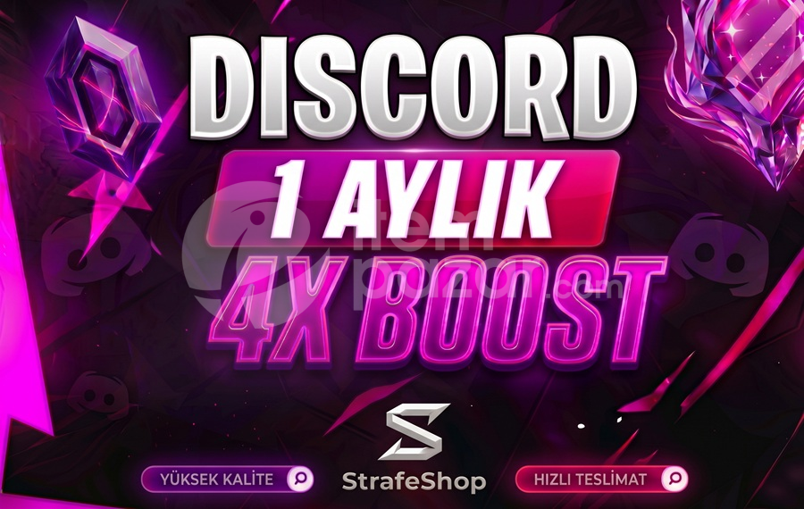 [OTO+BOTSUZ] DİSCORD 1 AYLIK 4X BOOST⭐️