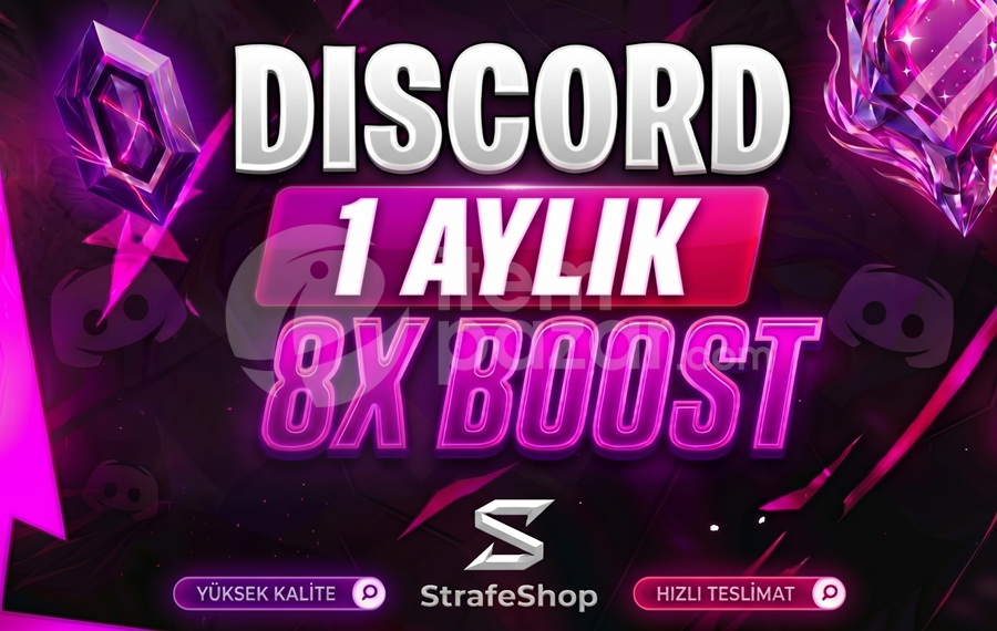 [OTO+BOTSUZ] DİSCORD 1 AYLIK 8X BOOST⭐️