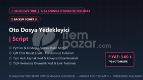 Oto Dosya Yedekleyici | Script | #080