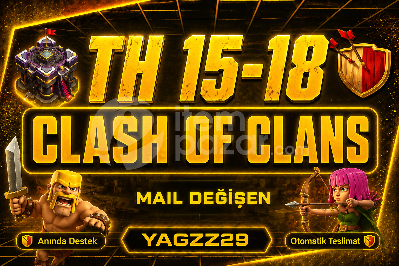 [OTO-UYGUN] CLASH OF CLANS 15-18TH RANDOM HESAP
