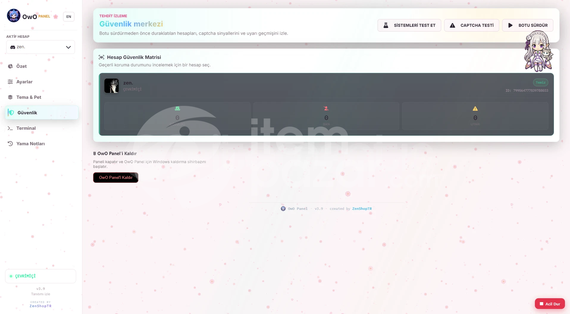 OwO Panel V3 | Modern Discord Hunt Paneli