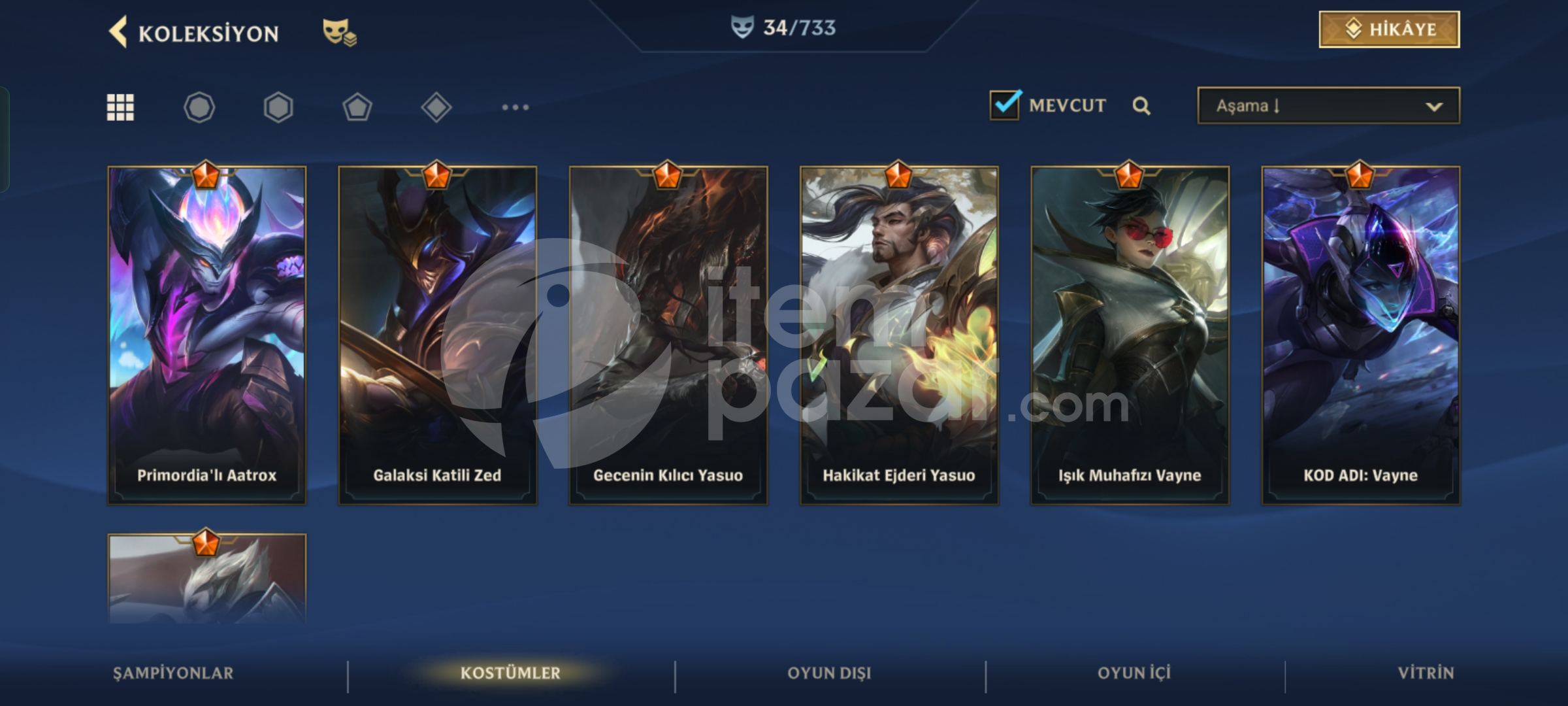 Oynamadığım için satılık Challenger hesap 