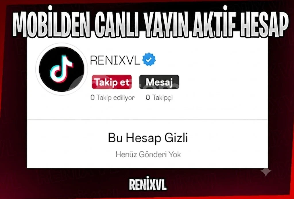 (ÖZEL FİYAT) TIKTOK CANLI YAYIN AKTIF HESAP