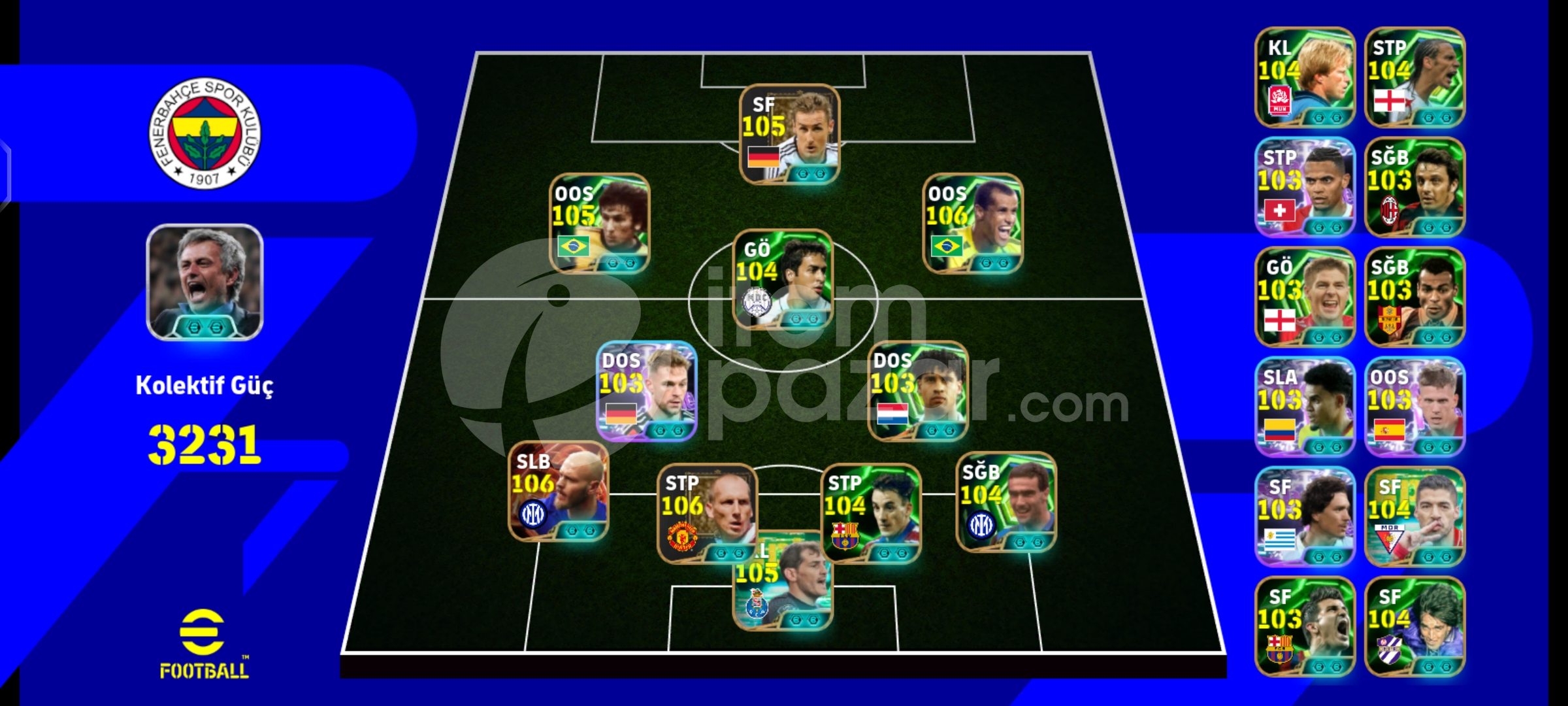 Pes 3231 kolektif güçlü hesap 
