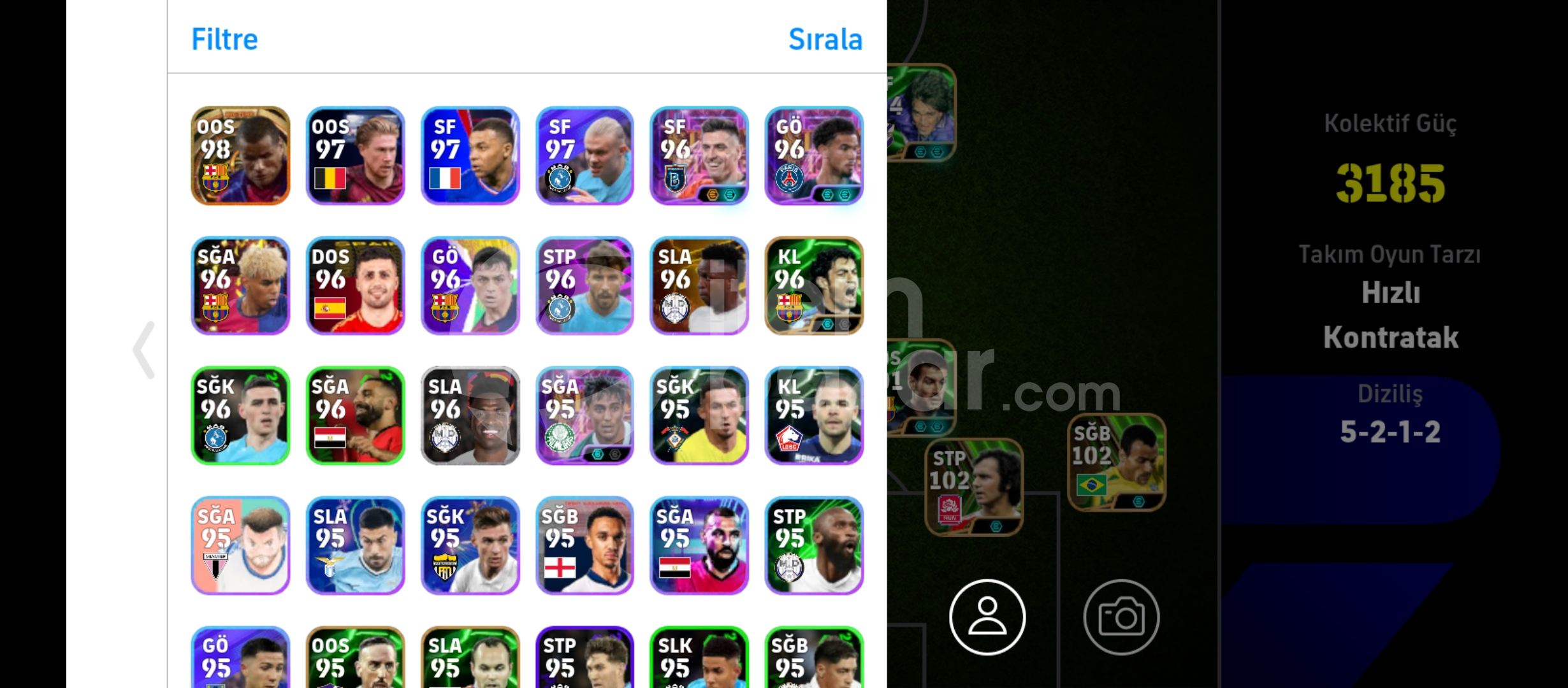 Pes Mükemmel bombacılı Hesap