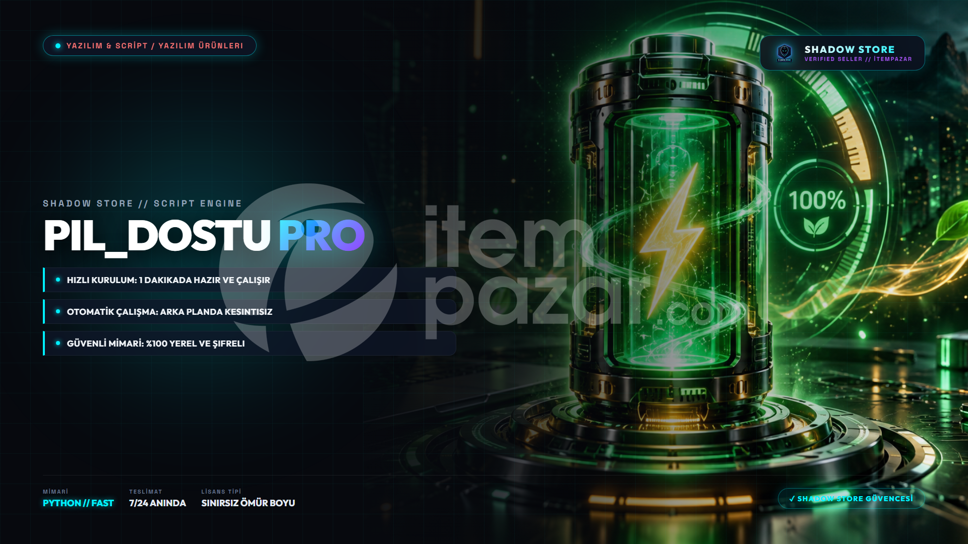 PilDostu Pro | Laptop Batarya Ömrü & Güç Modu