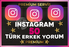 ⚡[ PREMİUM ] İNSTAGRAM TÜRK ERKEK 50 YORUM⚡