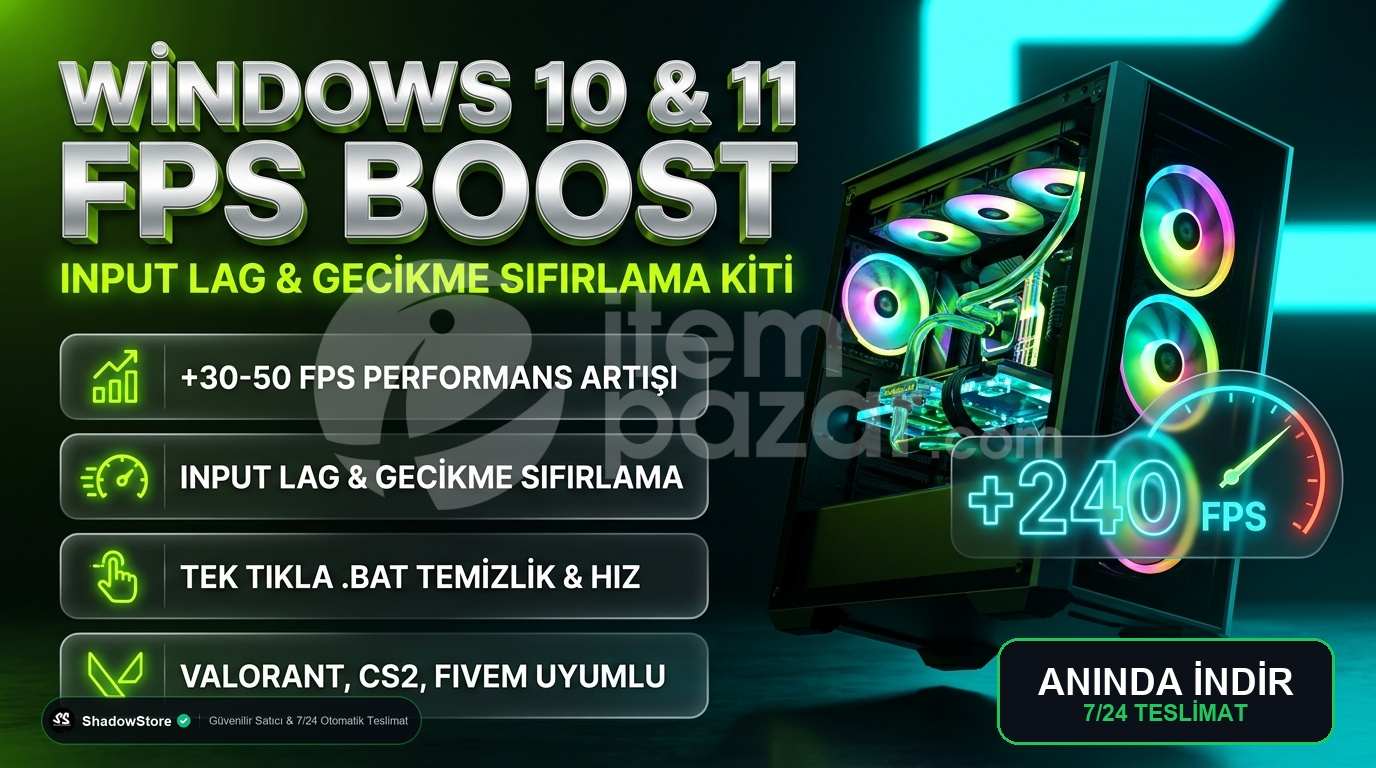 Pro PC FPS Boost & Gecikme Sıfırlama Kiti