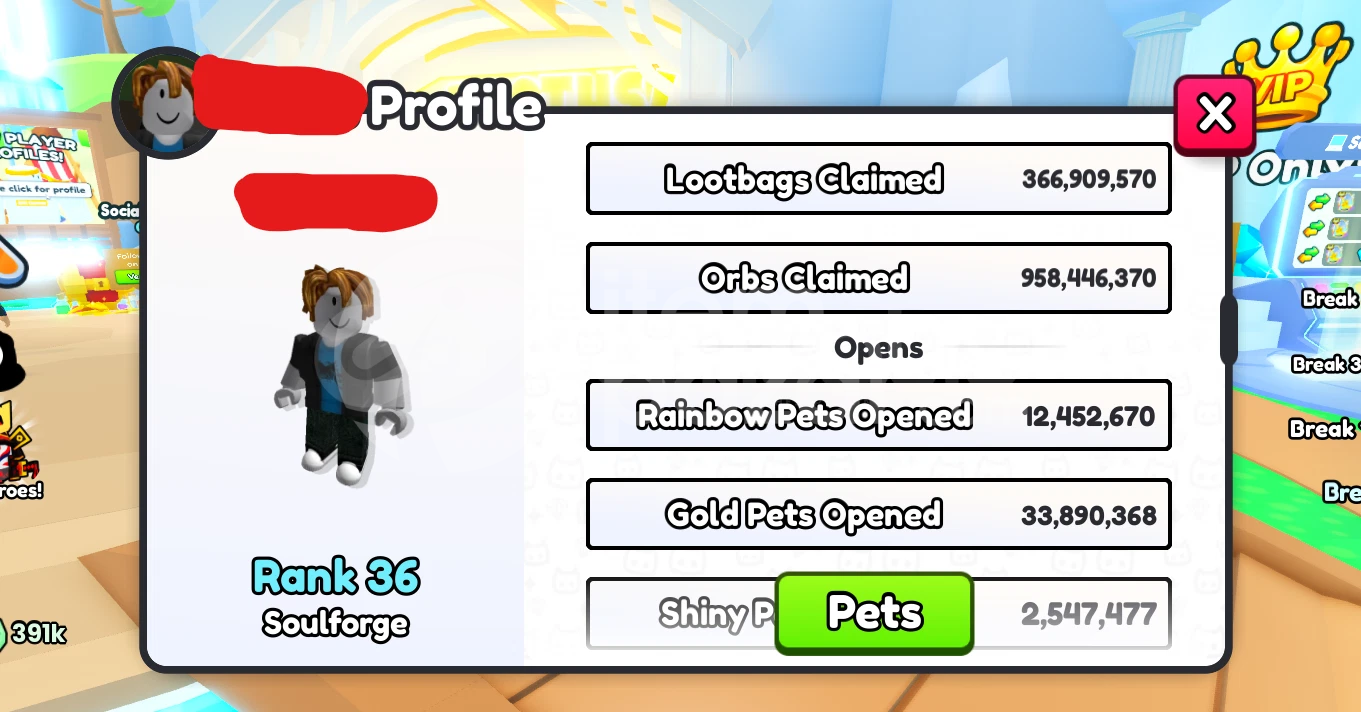 PS99-7000 robux harcanmış Farm hesabı