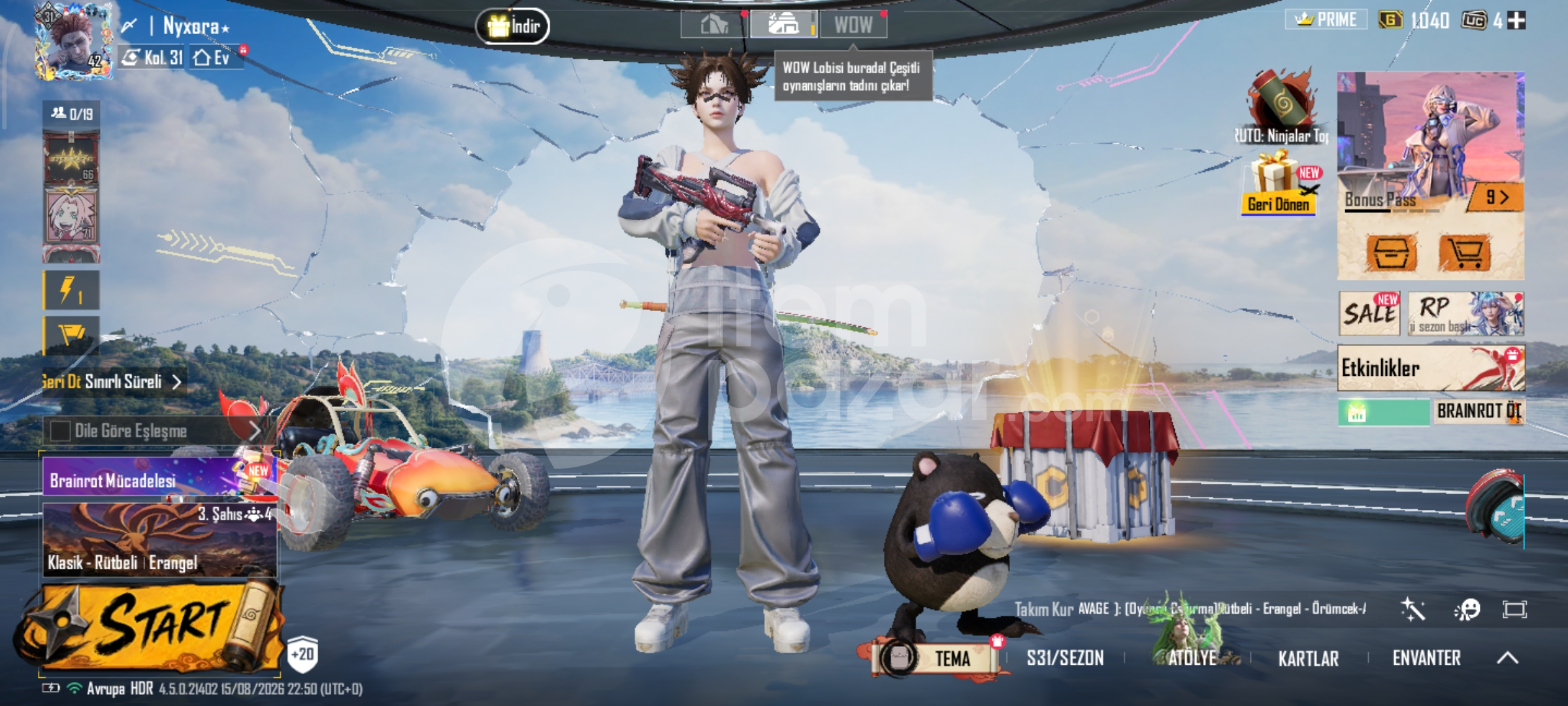 Pubg Hesap Sukuna Groza-Başlangıç hesabı