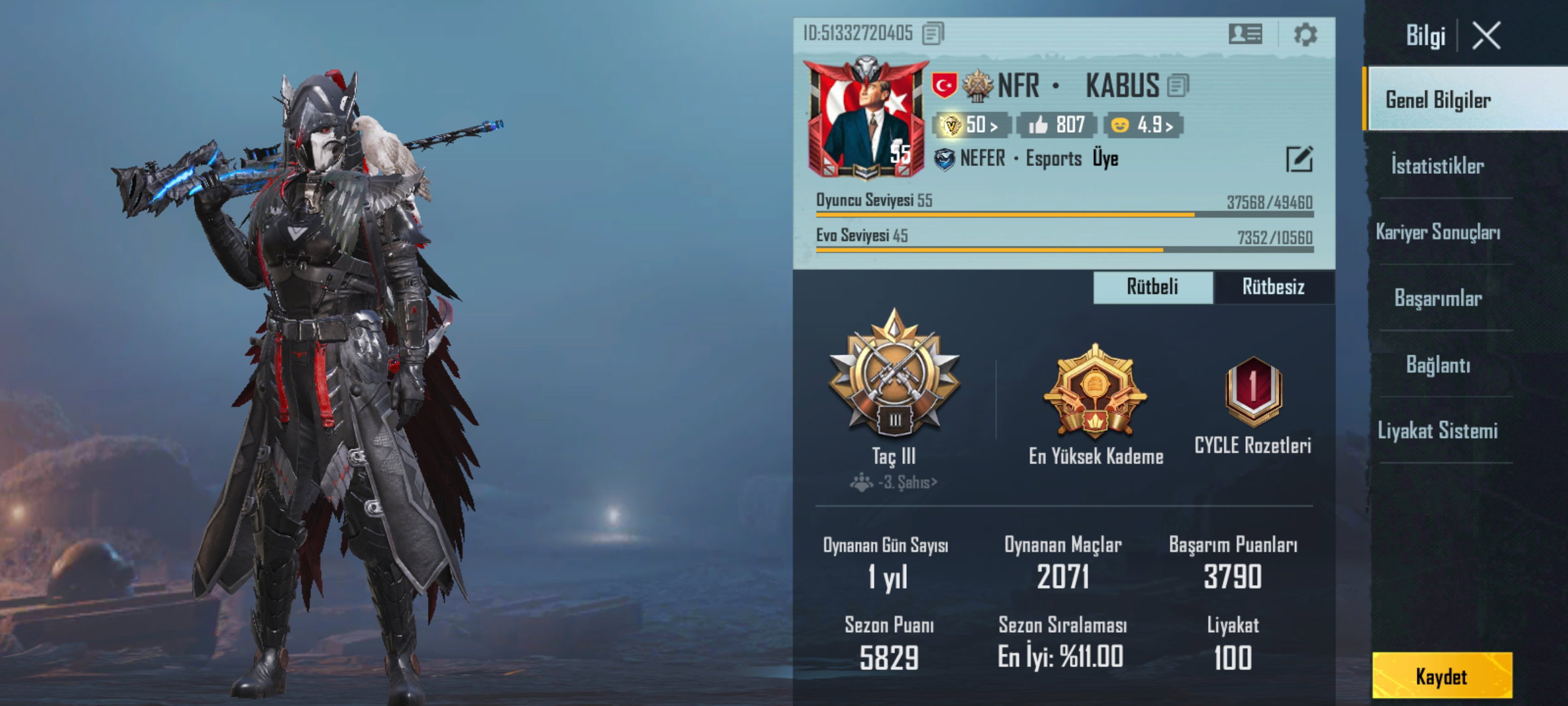 Pubg mobil emek hesabı