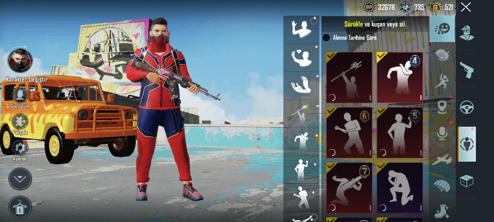 Pubg Mobile bırakıcam alan varmı?