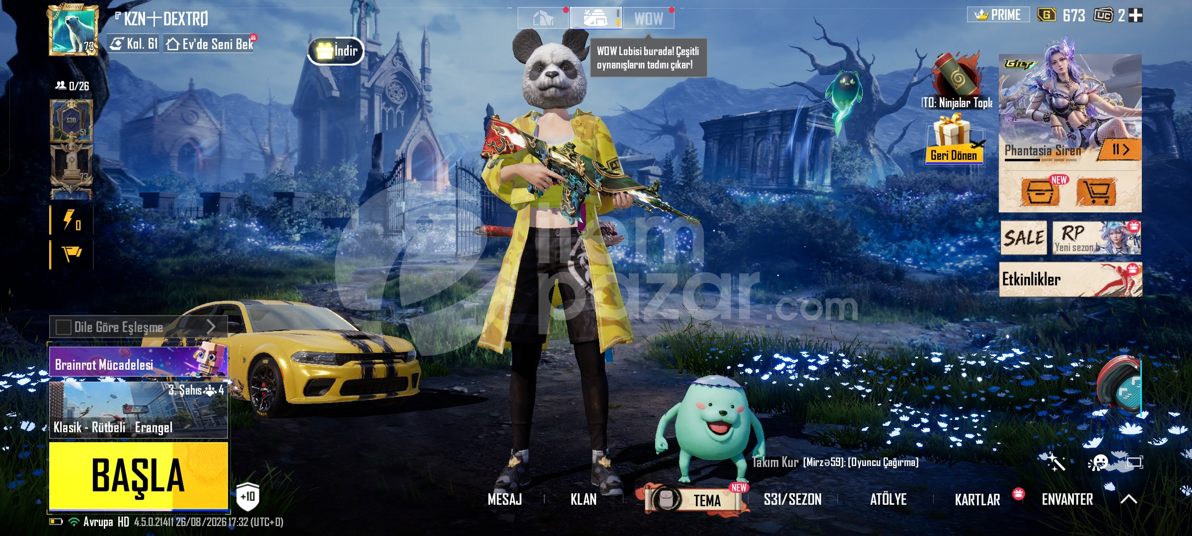 ? PUBG MOBILE DESTANSI GÖSTERİŞ HESAP | 105