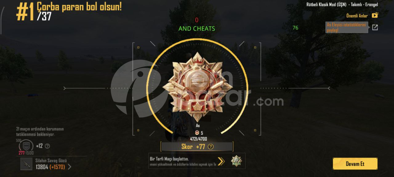 PUBG MOBİLE HESAP GARANTİLİ H!LE BANSIZ
