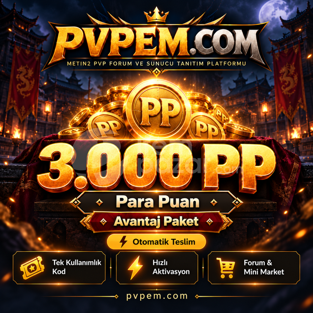 PVPEM| 3.000 PP Para Puan | Otomatik Teslim