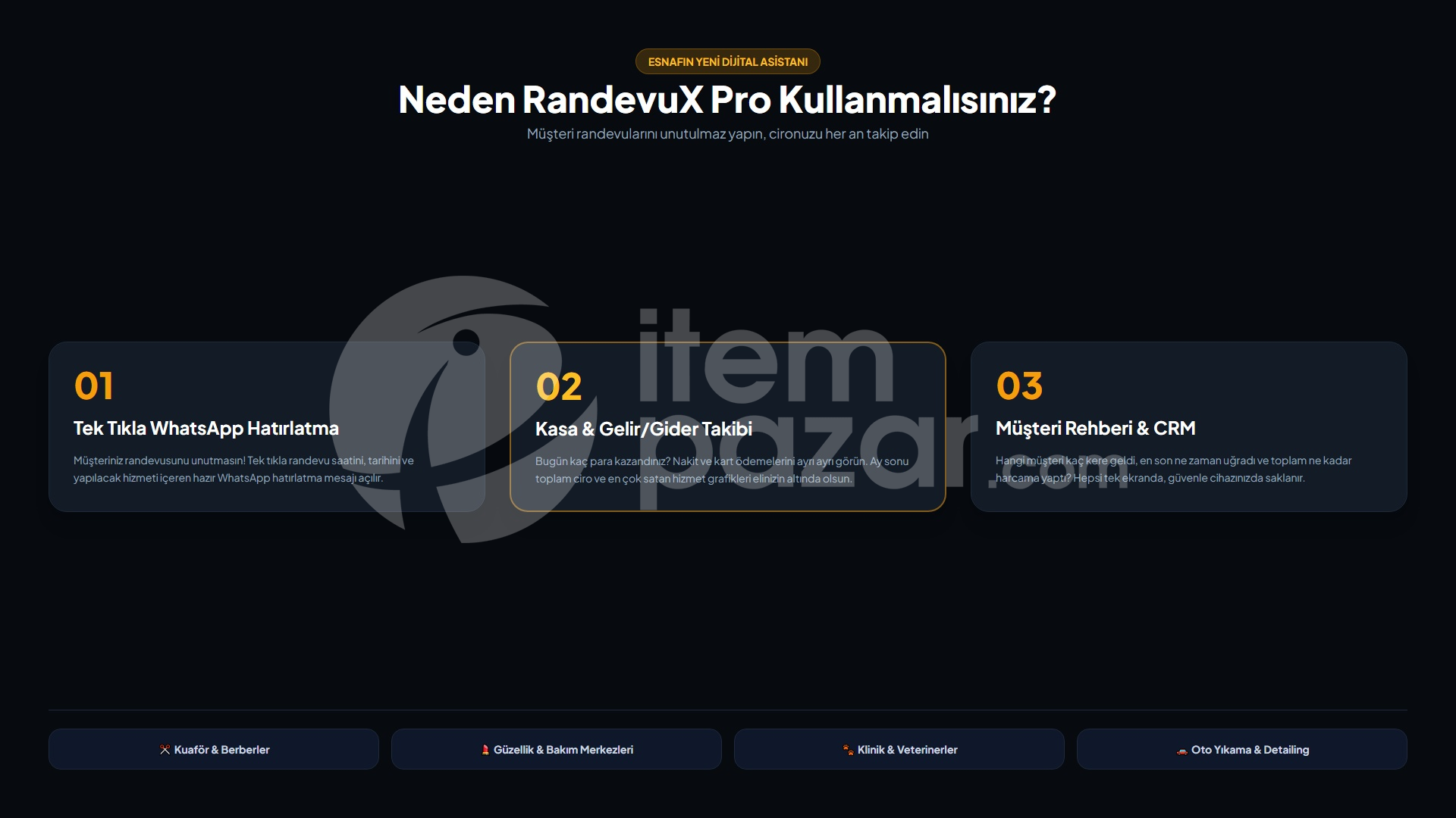 RandevuX Pro | Akıllı Müşteri & Randevu Takip