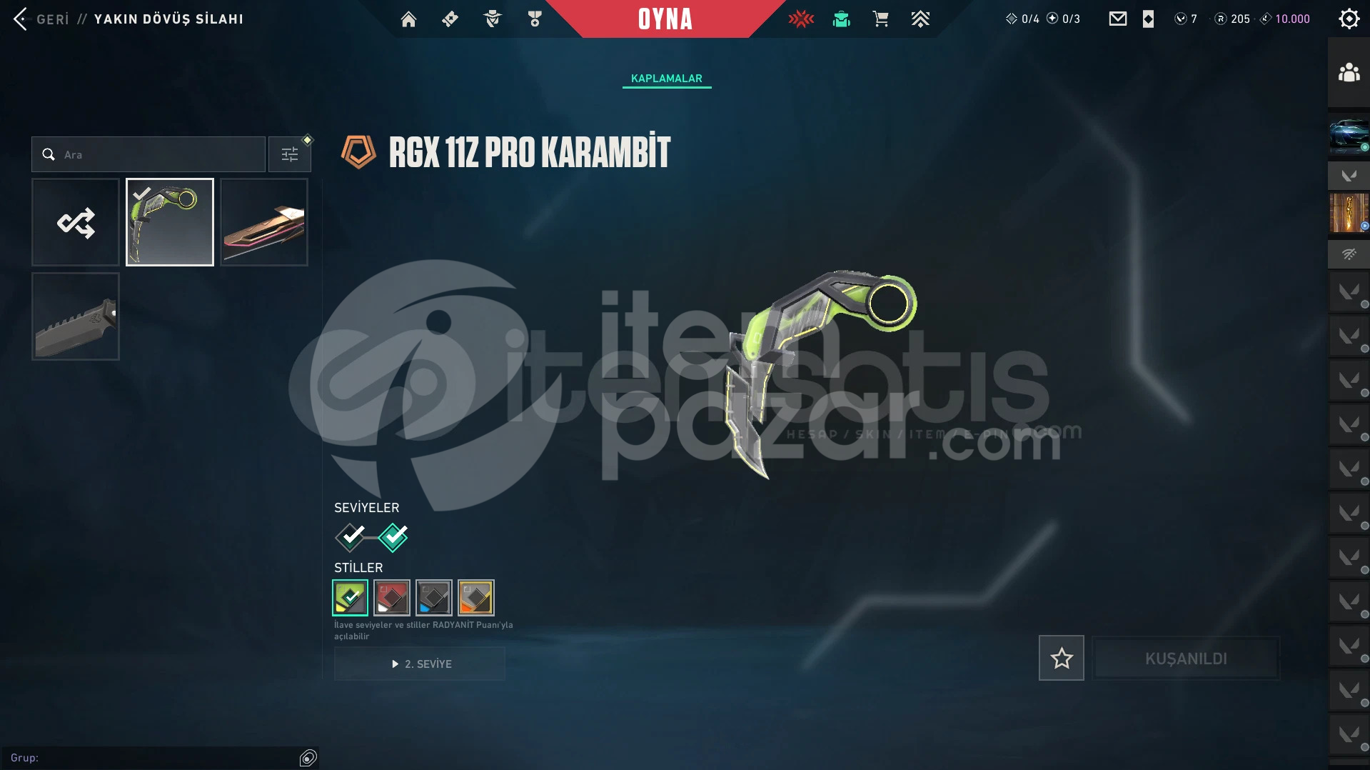 RGX KARAMBİT KURONOMİ CHAMPİONS VANDAL 2 BIÇAK