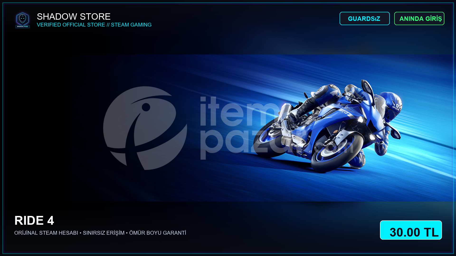 Ride 4 | Guardsız Steam Hesap