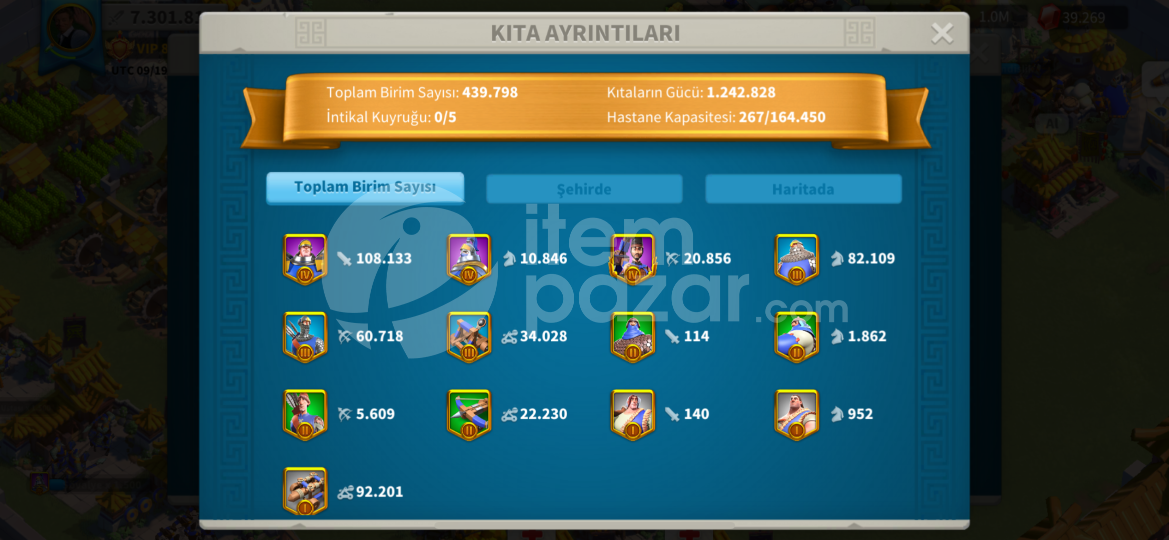 RİSE OF KİNGDOMS HESAP