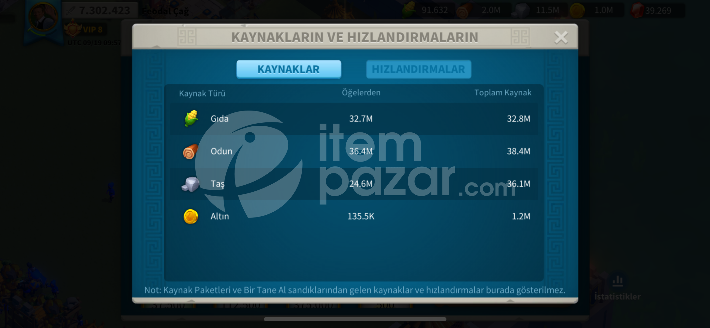 RİSE OF KİNGDOMS HESAP