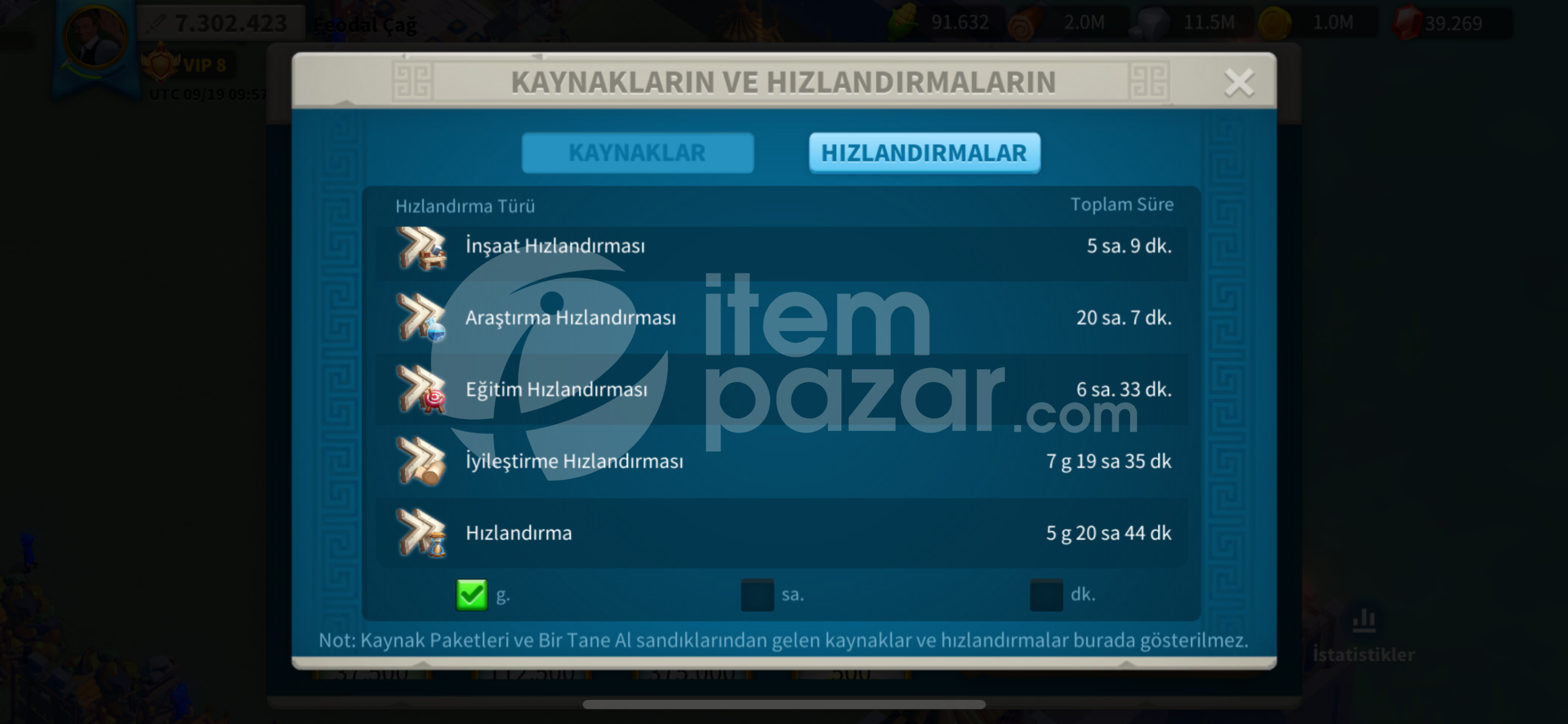 RİSE OF KİNGDOMS HESAP
