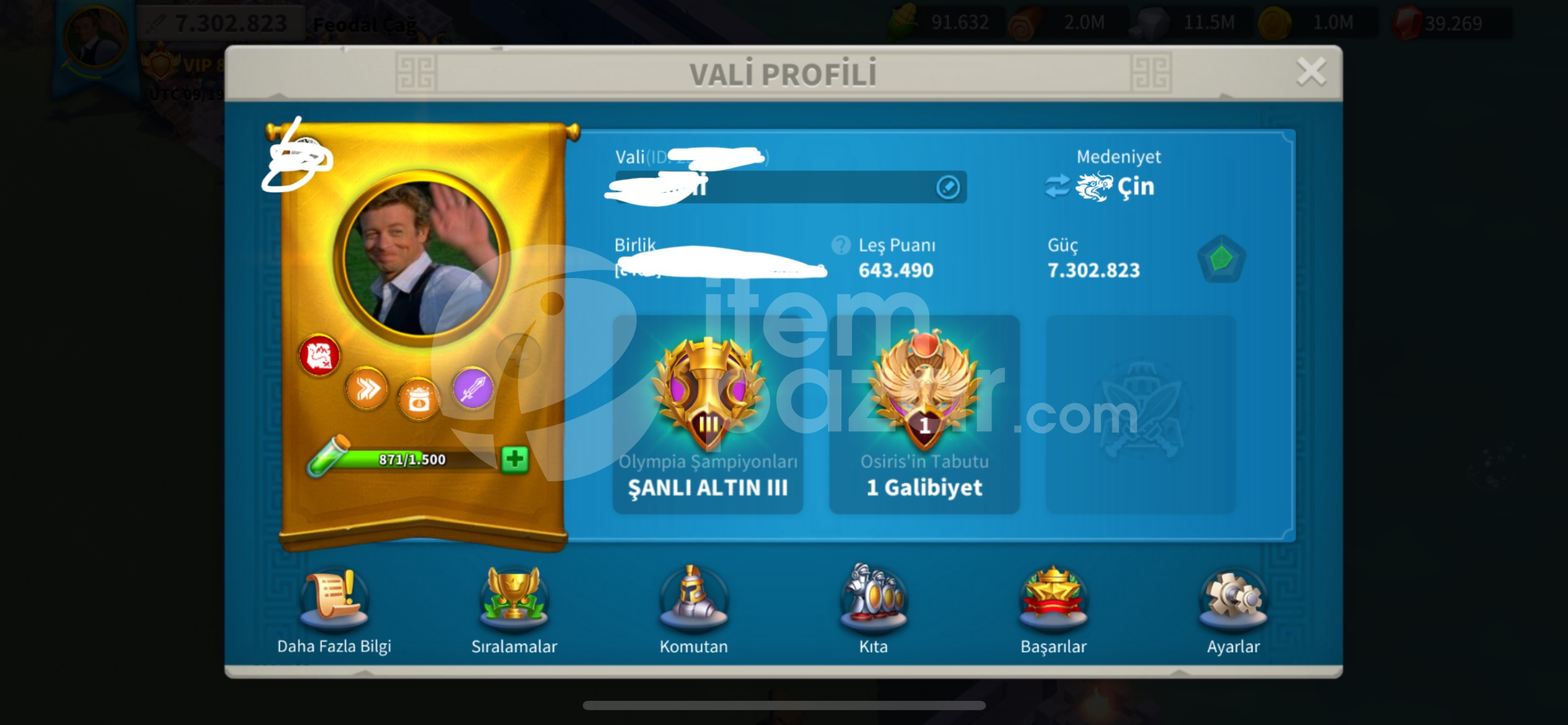 RİSE OF KİNGDOMS HESAP