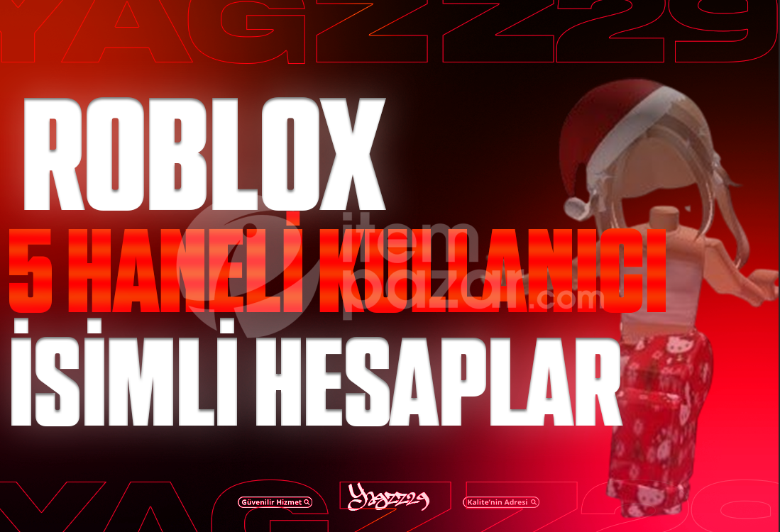 ROBLOX 5 HANELİ KULLANICI İSİMLİ HESAP