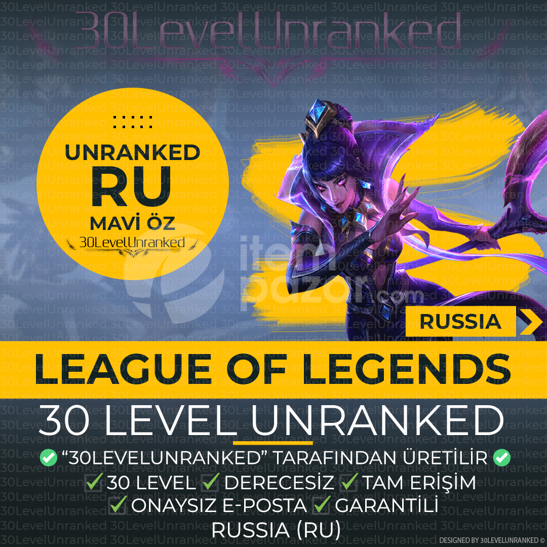RU 40K+ MÖ 30 Level Unranked Hesap