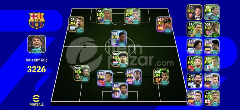 eFootball PES Hesabı 3227 Kolektif Güç -110 MC