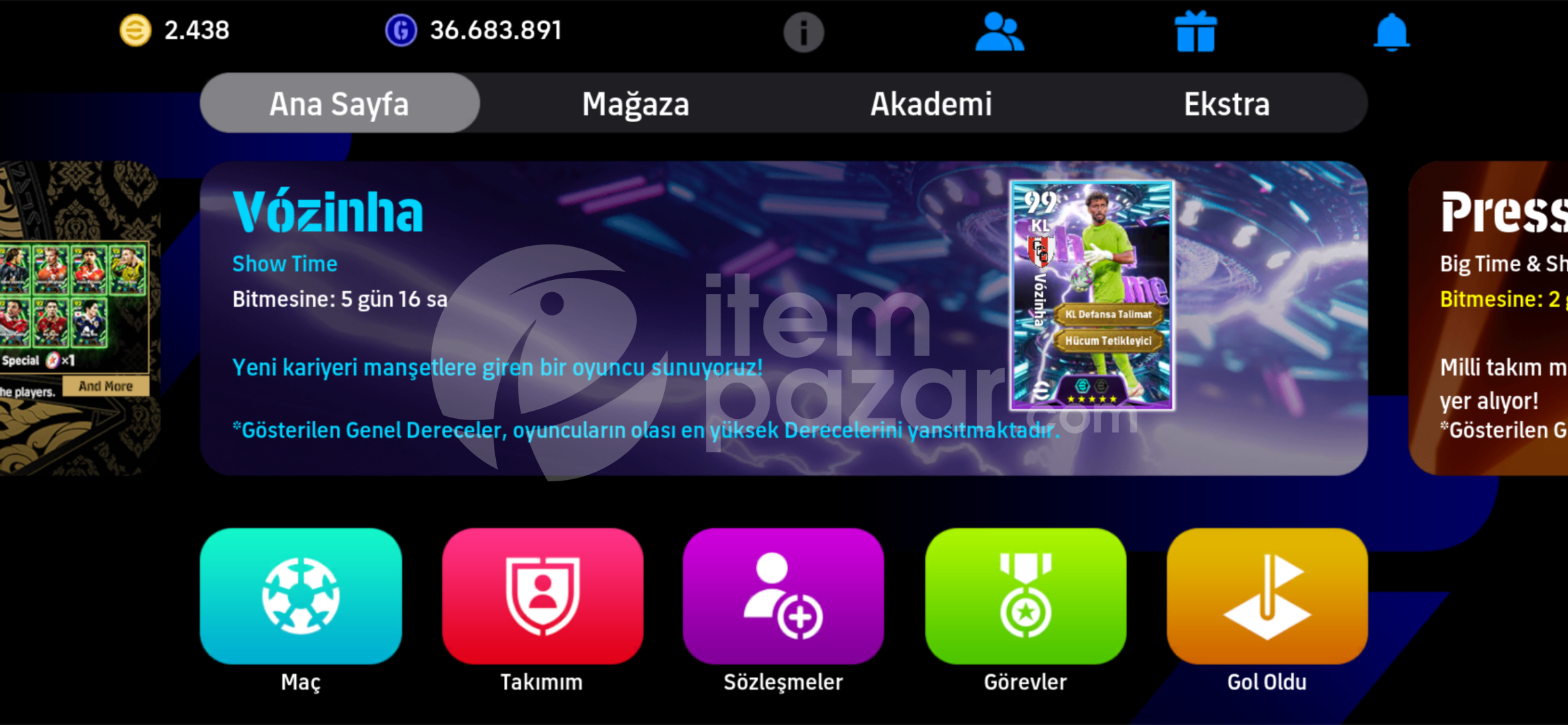 ŞAHANE E FOOTBAL MOBİLE HESABI