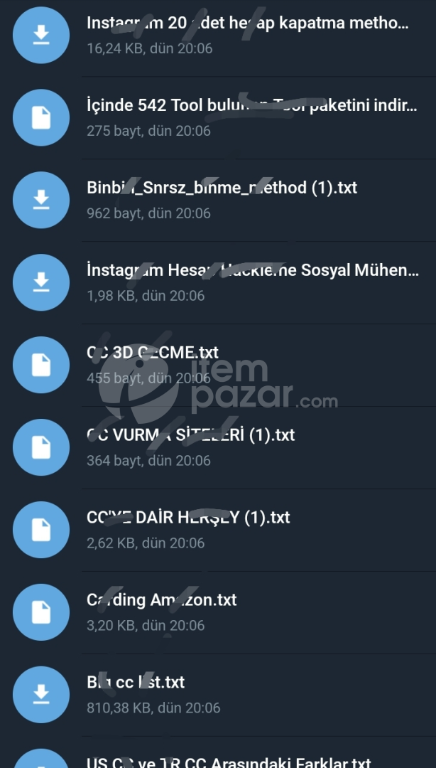 Sanal alemdeki Tüm methodlar bu dosyada +300