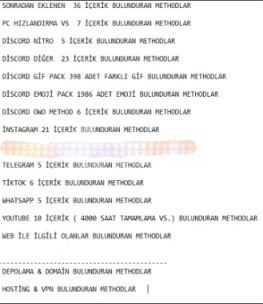 SANAL ALEMDEKİ TÜM METHODLARI İÇEREN PACK