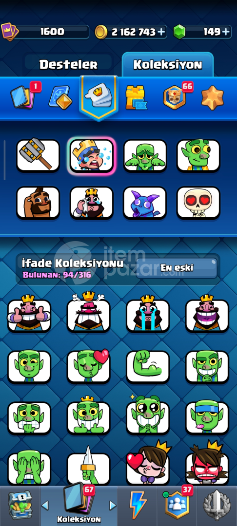 Satılık Clash Royale