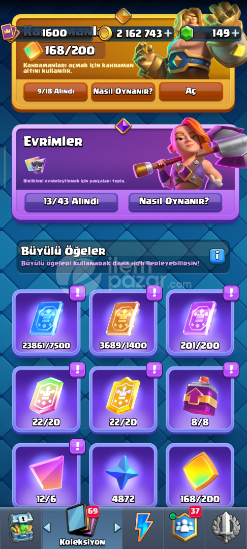Satılık Clash Royale
