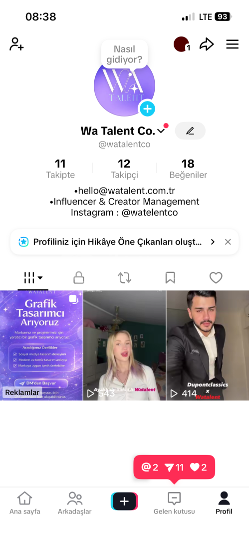 SATILIK SOSYAL MEDYA AJANSI 2 HESAP