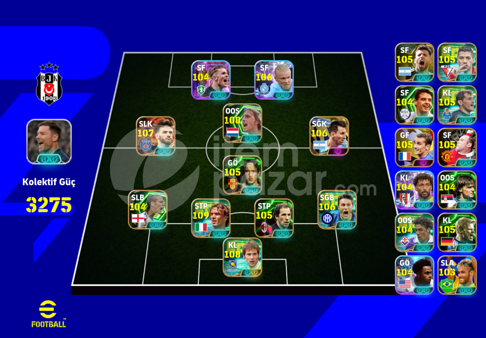 PES21 ICON KADRO + 3275KG 109 MALDİNİ 107 KVARA