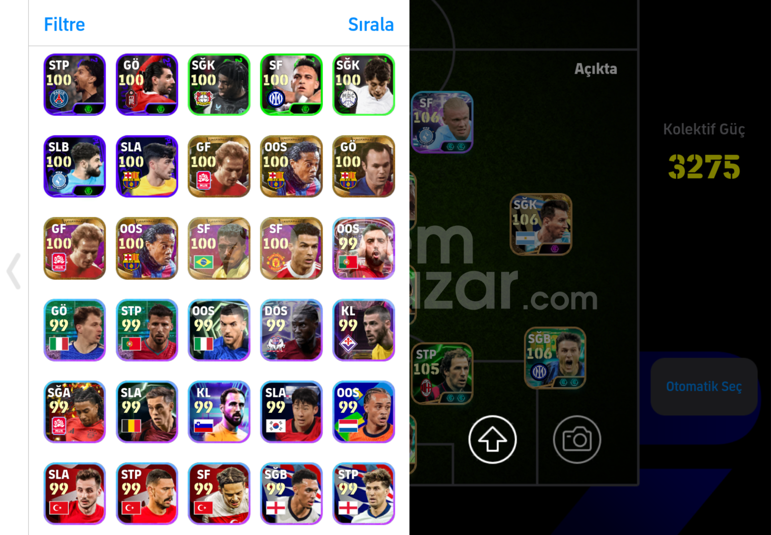 PES21 ICON KADRO + 3275KG 109 MALDİNİ 107 KVARA