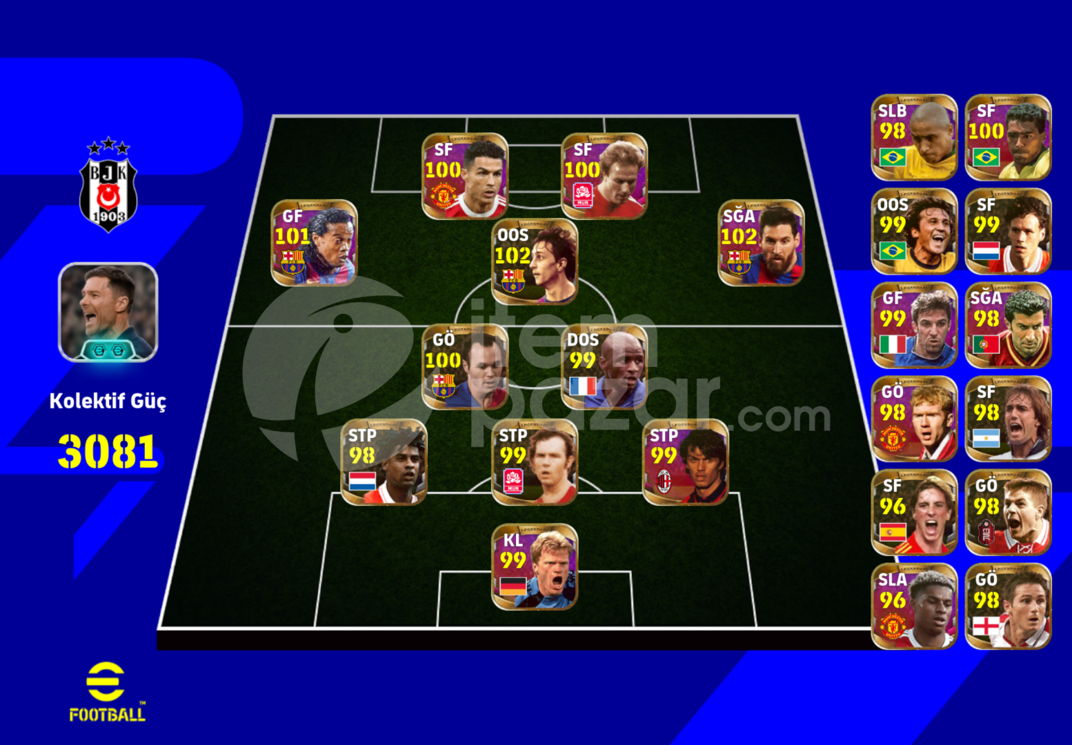 PES21 ICON KADRO + 3275KG 109 MALDİNİ 107 KVARA