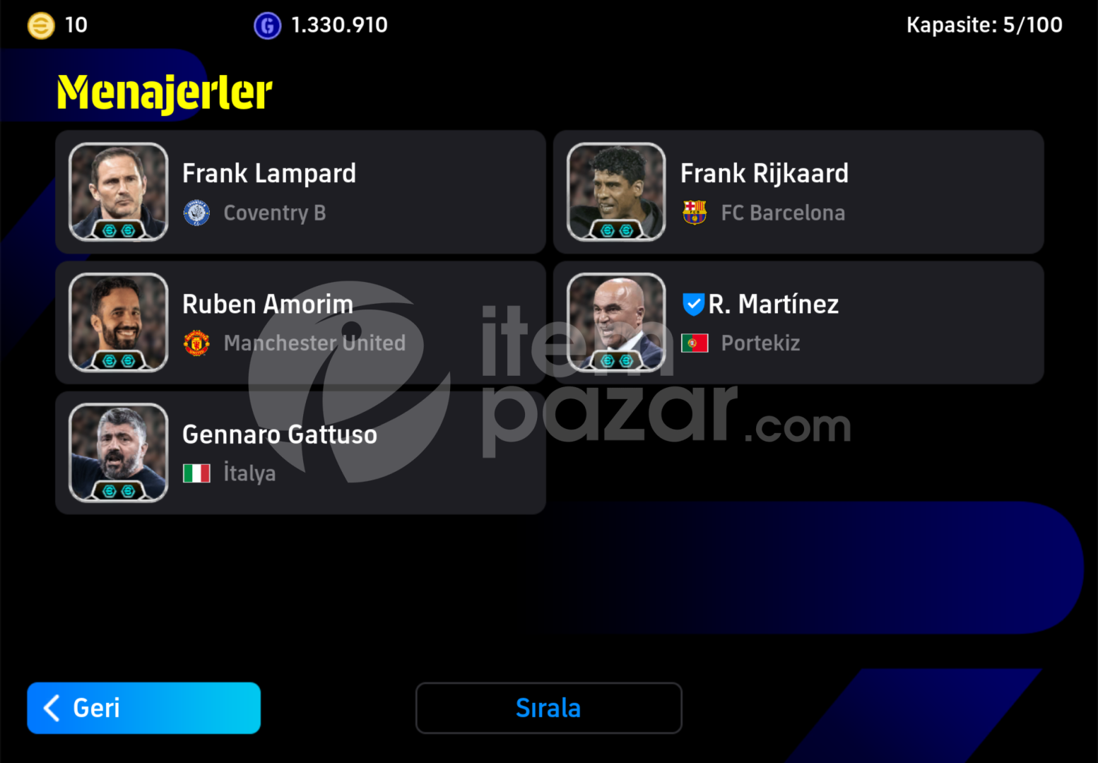 3250KG TEK BAĞ 107 NEDVED 106 PATO 105 PEP G.
