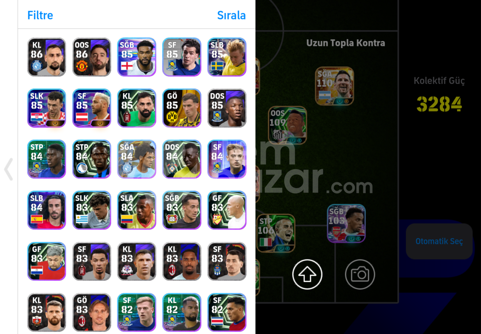 3285Kg Tek bağ 110 Messi 109 Hazard 108 Ronaldo