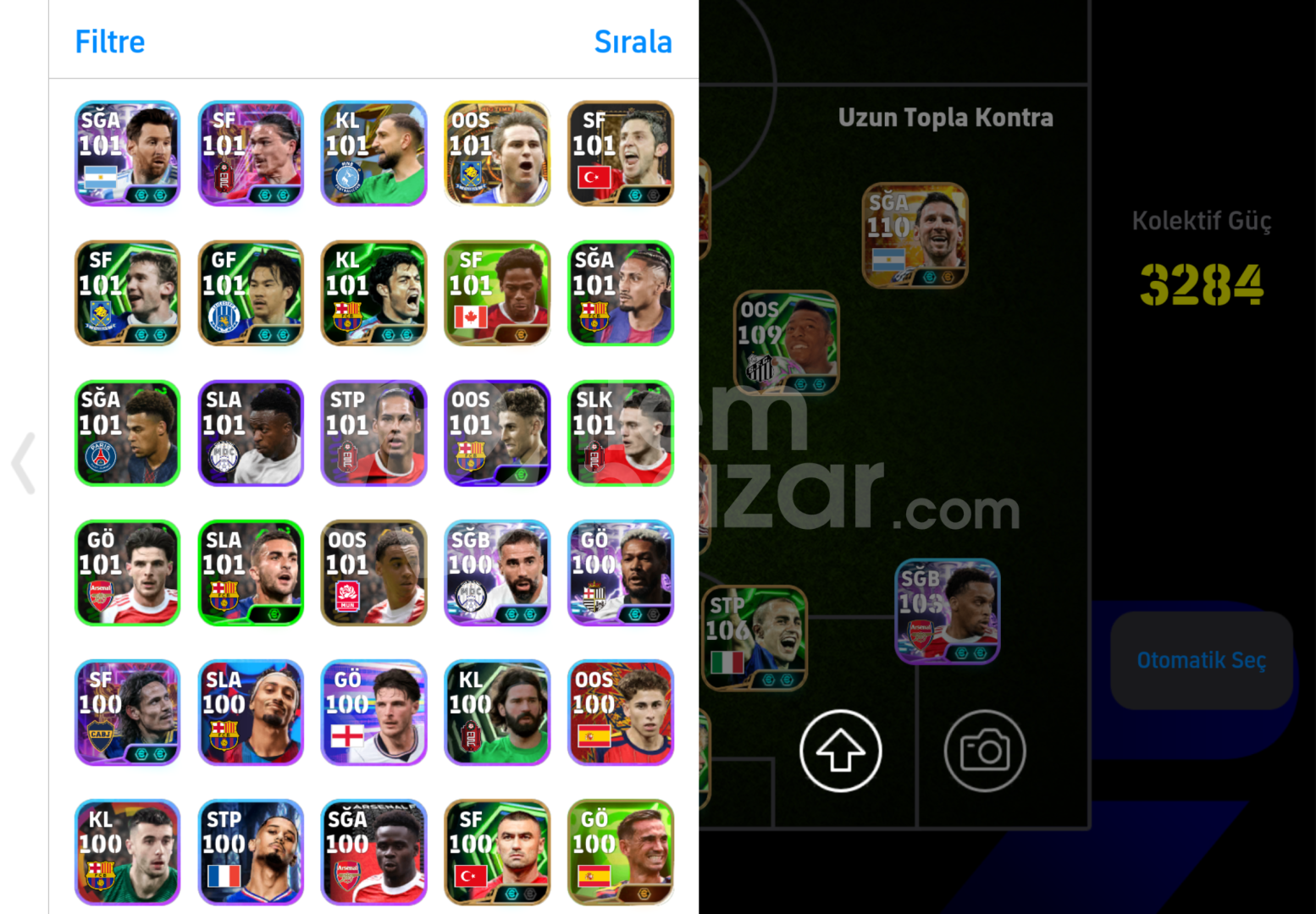 3285Kg Tek bağ 110 Messi 109 Hazard 108 Ronaldo