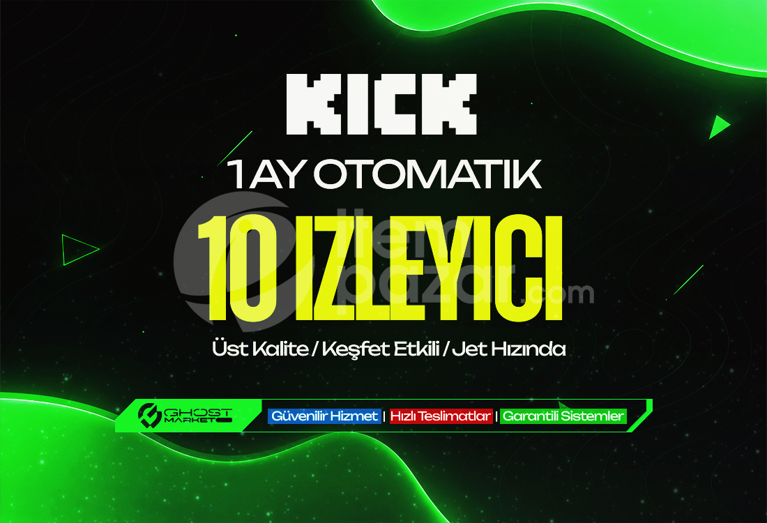 Garantılı - Kick 1 Ay Garantili 10 İzleyici