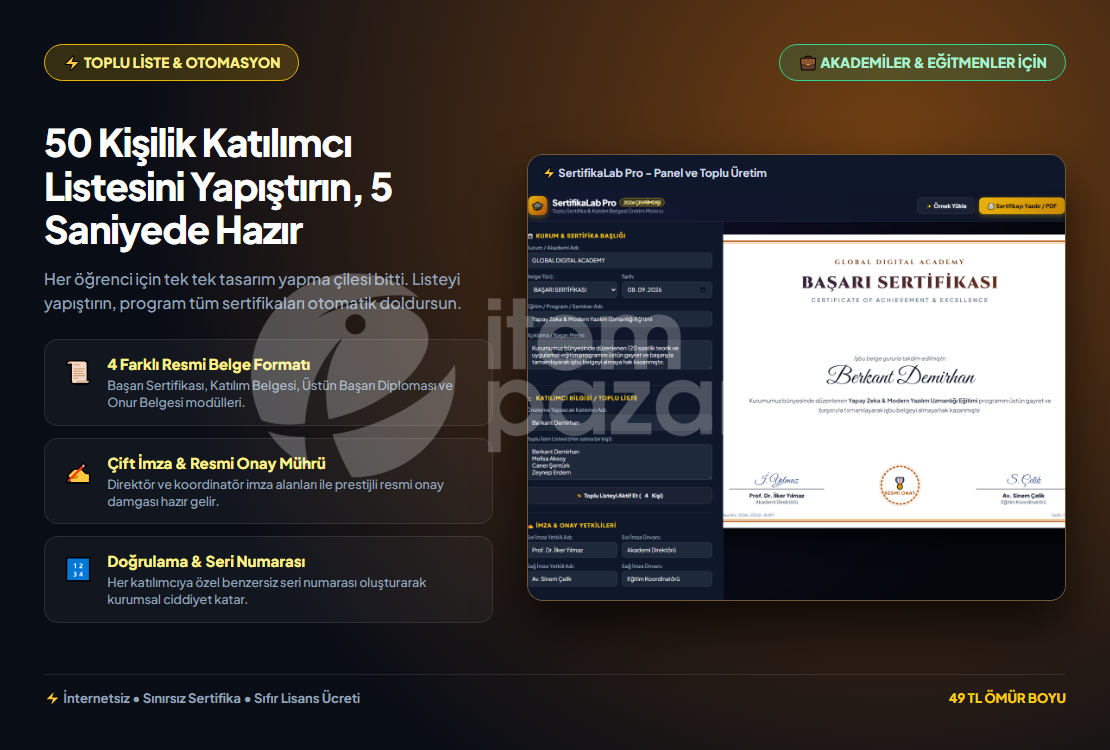 SertifikaLab Pro | Sertifika